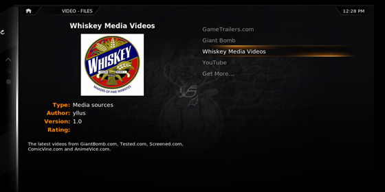 Whiskey Media Videos on XBMC